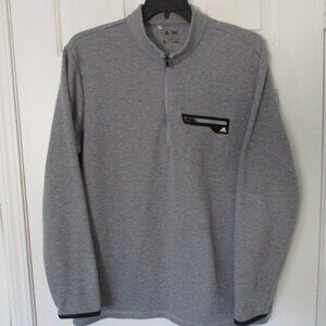 adidas Mens L/S Gray Golf 1/4 Zip Fleece Lined Sweater NWOT - Size XL